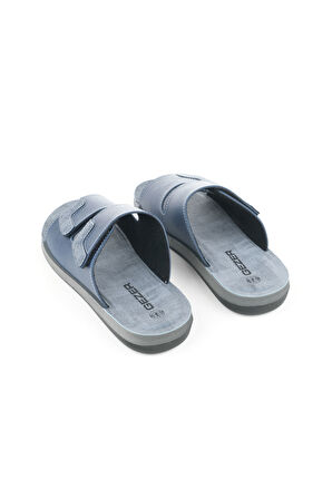 Gezer Yazlık Cırtlı Ayrlanabilir Suni Deri Rahat Taban Erkek Terlik