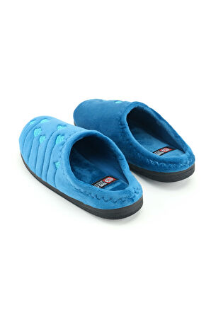 Gezer Kadın Kışlık PU Rahat Taban Nakışlı Tasarım Ev Bahçe Terlik