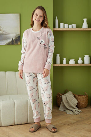 Pijamood 6037 Pembe Kadın Pijama Takımı 