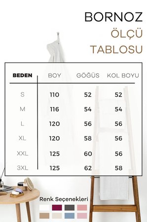 Minerva | %100 Pamuk Kadın / Erkek Unisex Bornoz