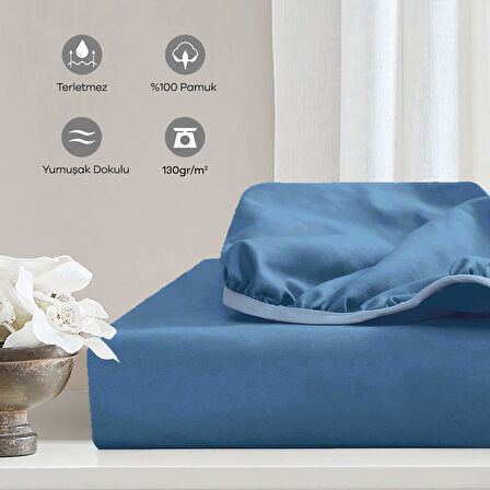 Soley | Jersey | %100 Pamuk Tek Kişilik 100 x 200 Lastikli Çarşaf