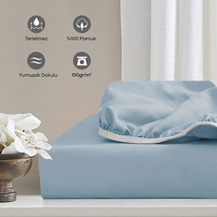Soley | Jersey | %100 Pamuk Tek Kişilik 120 x 200 Lastikli Çarşaf