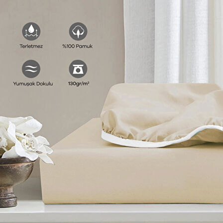 Soley | Jersey | %100 Pamuk Tek Kişilik 120 x 200 Lastikli Çarşaf