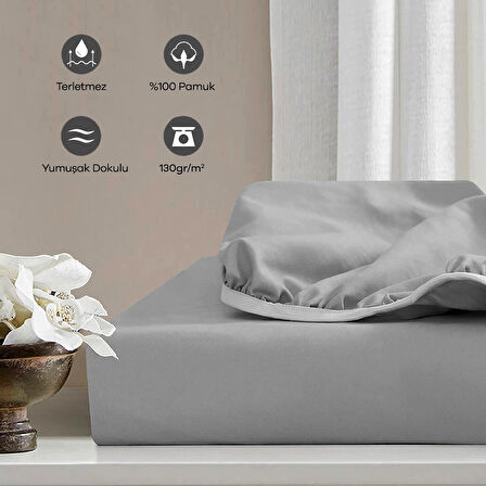Soley | Jersey | %100 Pamuk Tek Kişilik 120 x 200 Lastikli Çarşaf