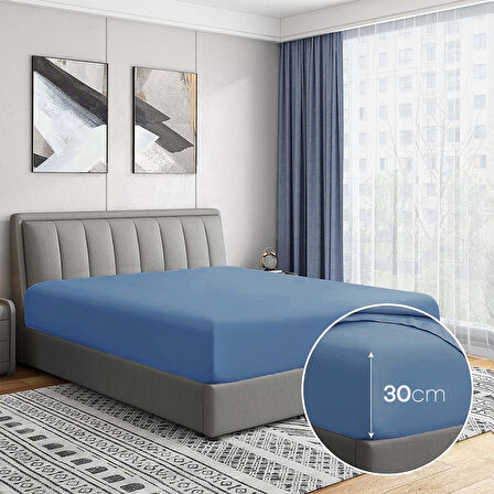 Soley | Jersey | %100 Pamuk Tek Kişilik 120 x 200 Lastikli Çarşaf