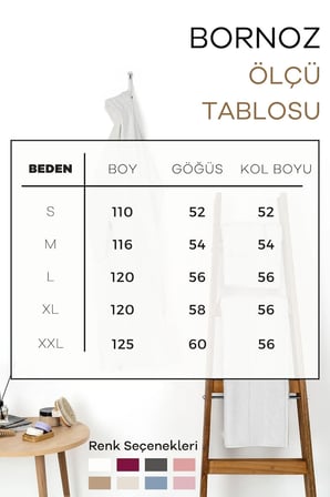 Kimono | %100 Pamuk Kadın / Erkek Unisex Kimono Bornoz
