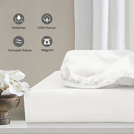 Soley | Jersey | %100 Pamuk Tek Kişilik 120 x 200 Lastikli Çarşaf