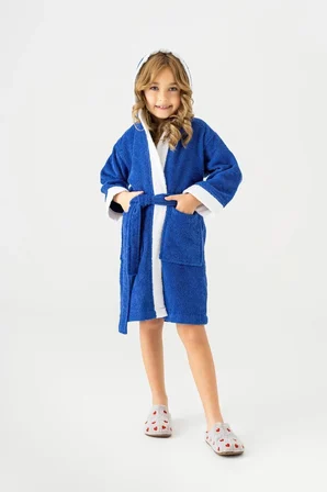 Pueri | %100 Pamuk Unisex Çocuk Bornozu