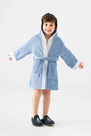 Pueri | %100 Pamuk Unisex Çocuk Bornozu
