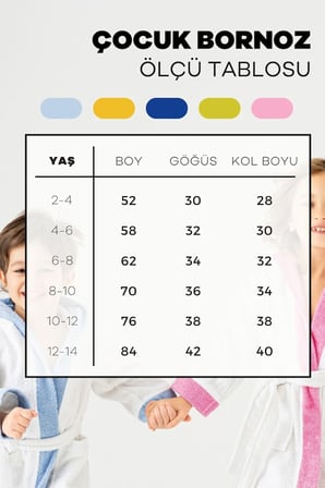 Pueri | Nepos | %100 Pamuk Erkek Çocuk Bornozu