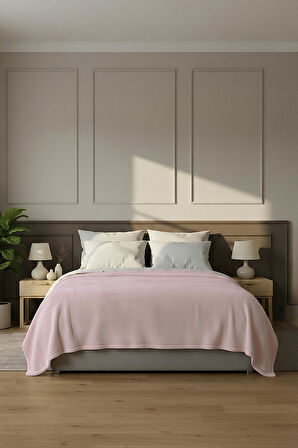 Pufina | Çift Kişilik Tavşan Tüyü Dokulu Peluş Battaniye & Yatak Örtüsü | 200x220