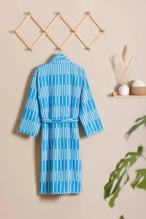 Piano | %100 Pamuk Jakarlı Unisex Bornoz