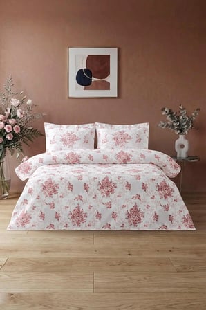 Rosalina | %100 Pamuk Battal Boy (King Size) Pike Takımı | 240x220 | Pembe