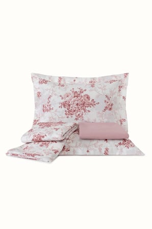 Rosalina | %100 Pamuk Battal Boy (King Size) Pike Takımı | 240x220 | Pembe