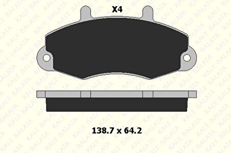 Ford On Fren Balatası Transıt T12 91>00 - Kale B 21470 190 04 Ans