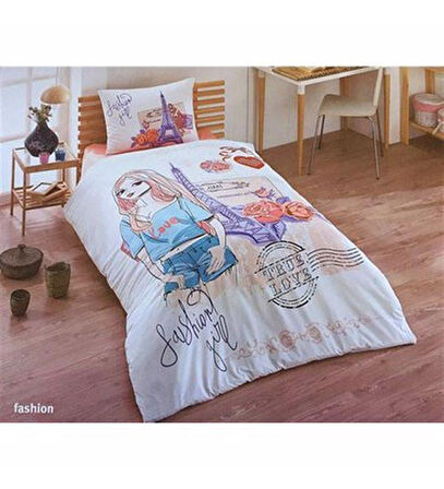 Taç Kristal Tek Kişilik Ranforce Nevresim Takımı - Fashion