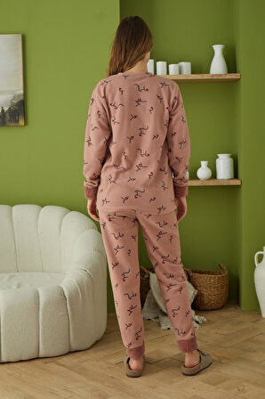 Pijamood 6049 Pembe Kadın Pijama Takımı 