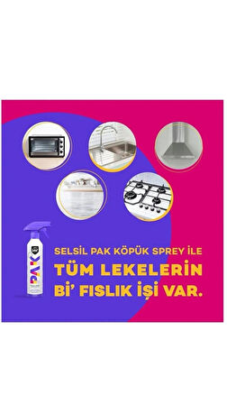 SELSİL PAK SPREY KÖPÜK 6 ADET X 500ML