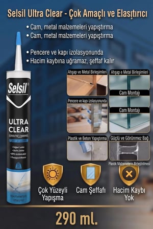 Ultra Clear Kristal Şeffaf Montaj Yapıştırıcı