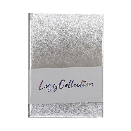 Lizy Ayna Kapak Defter 17x24 168 Yaprak KARELİ Silver