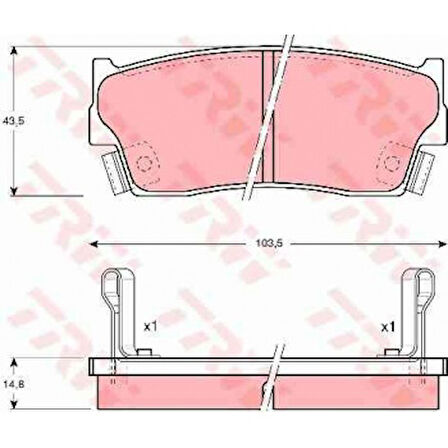 Suzukı Fren Balatası On Suzukı X-90 Vitara 90-98 3 Kapı - Trw Gdb885