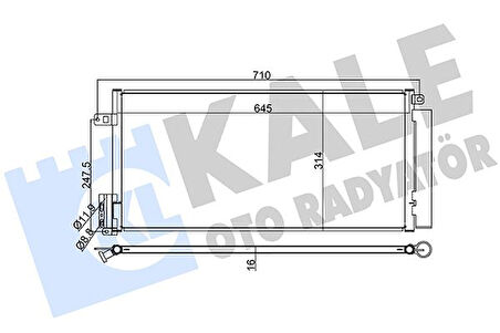 Fiat Klima Radyatoru Corsa D 13> Grande Punto 1.4 Bravo II 1.4 1.6jtd 1.9d - Kale 389100