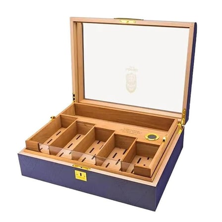 Lubinski Gastro Camlı Humidor Puro Kutusu Mor Lake 200s LB-001