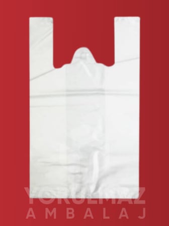 Beyaz Atlet Poşet Orta Boy - Kalın & Dayanıklı Market- Manav Poşeti, Saplı, Taşıma Kapasiteli | 1 Kg