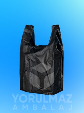 Siyah Atlet Poşet Küçük Boy 26×35 cm – Kalın & Dayanıklı Market-Manav Poşeti | 1 Kg
