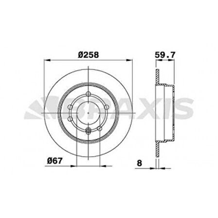 Mercedes Fren Diski Arka A-Class W168 97>04 Vaneo 414 02>05 - Braxıs Ae0236