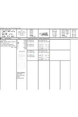 Opel Piston+segman X16xel 1.6 16v Vectra B Astra F Astra G 79.00mm Std (1.2x1.5x2.5) - Akd 44-3551-16-00