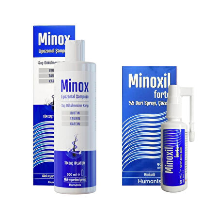 Minoxil Forte %5 Deri Spreyi + Minox Şampuan 300 ml