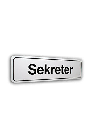 İzmir Fırça " Sekreter" Luna Pvc Elegan Kapı İsimliği  7X25 Cm 552975