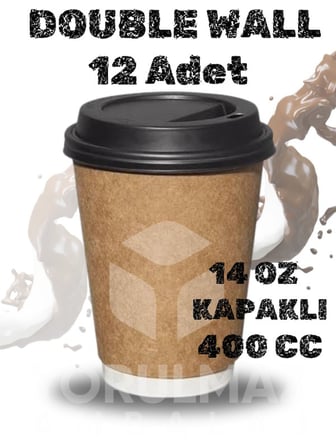 14 OZ DOUBLE WALL KAPAKLI KARTON BARDAK – EKSTRA KALIN SICAK İÇECEK BARDAĞI