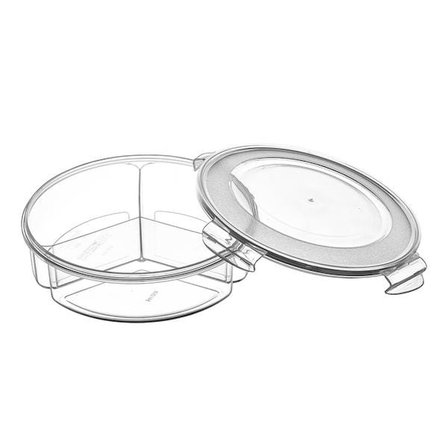 Plastart Fresh Box Yuvarlak Bölmeli Saklama Kabı - 1350 ml