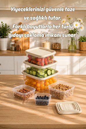 Porsima SA-645 6 Adet 12 Parça Derin Dondurucu Mikrodalga Saklama Kabı Erzak Saklama Kabı Seti