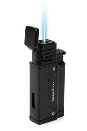 Conquistador Tek Torch Pürmüz Siyah Delicili Metal Puro Çakmağı CNQ-035