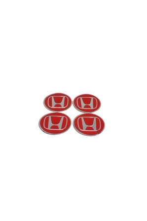 Honda Alüminyum Yapıştırma Jant Göbeği Kırmızı 4'lü 60mm