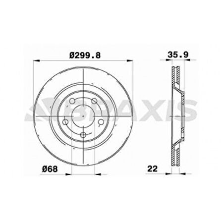 Vag Arka Fren Disk Aynası Havalı A4 2.0 Tfsi / 3.0 Tdi S4 Quattro 04 08 A4 S4 Quattro 03 04 - Braxıs Ae0785