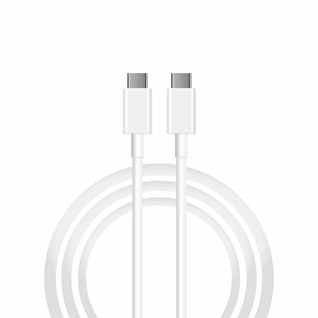 Global SX262M 3A 45W Type-C to Type-C 2Metre Data ve Hızlı Şarj Kablosu Beyaz