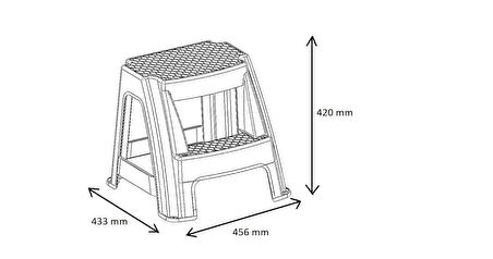 Süper Bag Plastik Basamak Tabure ASR 2030