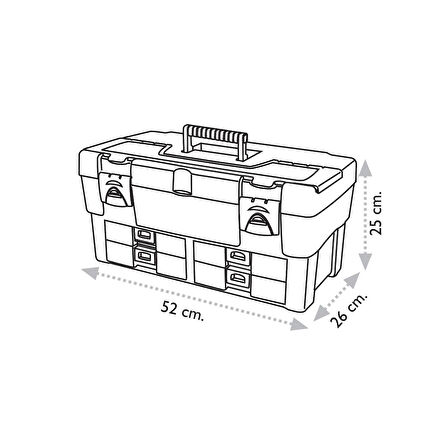 Super Bag ASR-2055 20&amp;quot; Takım Çantası - Plastik Kilitli