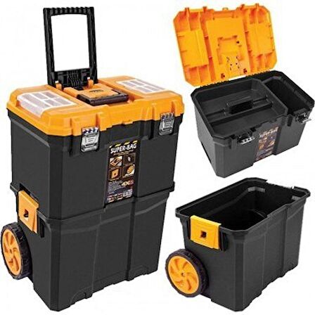 Super Bag Asr-5039 Çift Katlı Mobil Tek.Takım Çantası