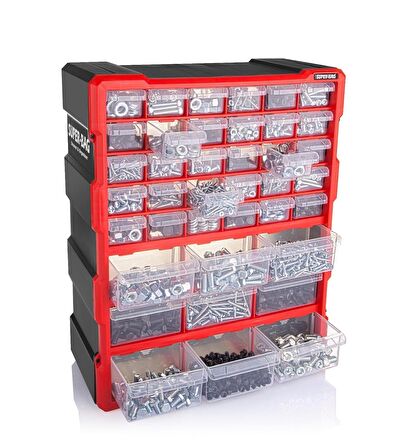 Super Bag Mono Blok Çekmeceli Organizer 39'Lu Büyük Boy Asr-6001