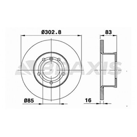 Mercedes Fren Diski On W460 79>93 W461 93>00 W463 11> - Braxıs Ad1039