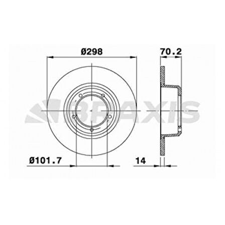 Land Rover Fren Diski On Defender 87-16 Discovery 1 89-98 Range Rover Classıc 86-91 - Braxıs Ad0294