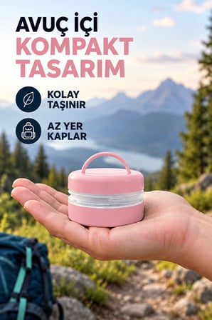 Katlanabilir Kamp Lambası Pilli 2 Işık Modlu Askılı LED Çadır Feneri Portatif Outdoor Piknik Acil Durum Lambası