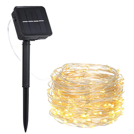 Petrix S1533 Güneş Enerjili  100 Peri Ledli 10m Bahçe Solar Aydınlatma
