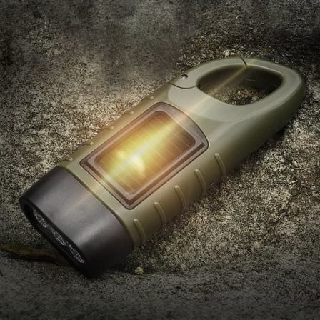 Petrix 34645 Güneş Enerjili El Kranklı Taşınabilir El Feneri - Yeşil