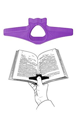 Kitap Okuma Yüzüğü Kedi Modelli - Mor